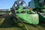 John Deere 925F Grain Head, Poly Snouts, Stainless Steel Floor, Full Finger With Some Fingers Missin