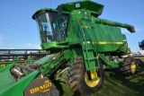 John Deere 9510 Side Hill Combine, 4wd, Chaff Spreader, JD Brown Box, Mauer Tank Extensions, Some Ne