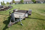 5'x8' High Point Motorcycle Trailer, Wood Floor, Solid Mesh Ramp, 2