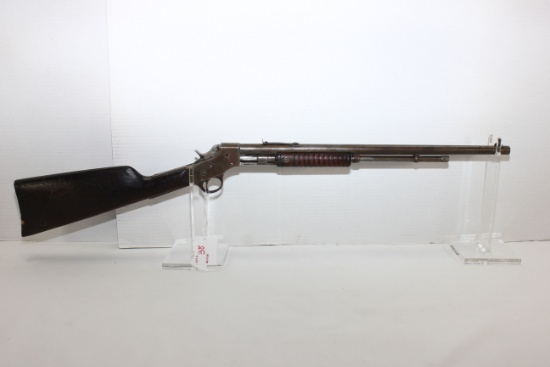Stevens .22 Short Cal. Pump Rifle; Original Condition; Butt Stock Engraved YH; Missing Butt Plate; S