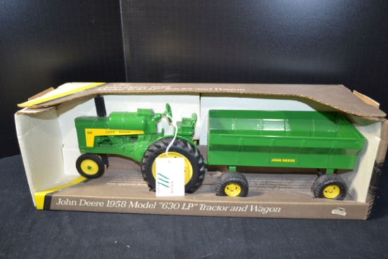 Ertl 1958 John Deere Model 630LP Tractor and Wagon; 1/16 Scale; NIB