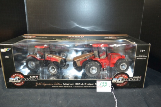 Ertl Gold Signature Edition Case IH Magnum 305 and Steiger 535 Tractors; 1/32 Scale; NIB