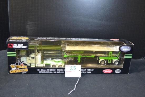 National Toy Truck'n Construction Show 2011 Peterbilt Model 379 w/Mack Dump Trailer; NIB