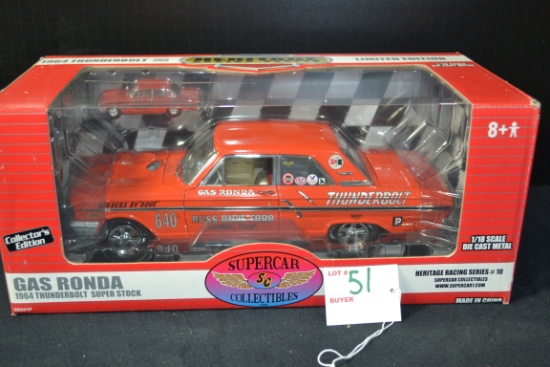 Ertl American Muscle Collectible Heritage Racing Series Gas Ronda 1964 Thunderbolt Super Stock; 1/18