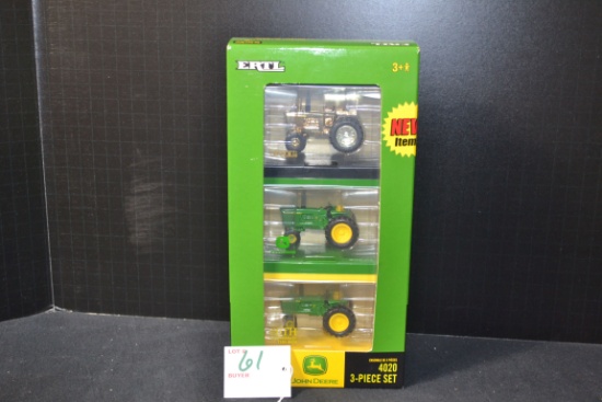 Ertl 3-Piece Set 40th Anniversary of John Deere 4020 Series; 1/64 Scale