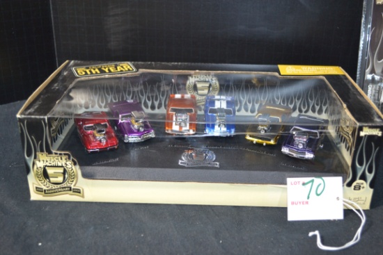 Muscle Machine 5th Year Anniversary Muscle Cars Set; 1/64 Scale