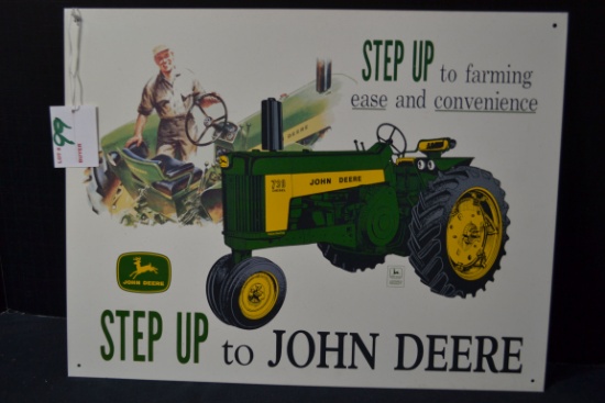 Contemporary John Deere Metal Sign; 16"x12"