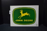Contemporary John Deere Metal Sign; 16