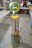 John Deere Metal Gasoline Pump Yard Art; 54