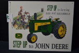 Contemporary John Deere Metal Sign; 16