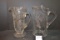 Pair of Vintage Etched Crystal Water Pitchers