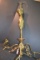 Vintage Brass 3-Arm Electric Ceiling Light Fixture; 36