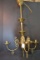 Vintage Brass 3-Arm Electric Ceiling Light Fixture; 35