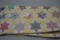 Vintage Twin Sized? Double 6-Point Star Quilt Top; Top Only