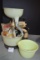 Vintage Hamilton Beach Mixer w/Uranium Glass Juicer and Mixing Bowls