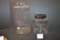 Pair of Large Vintage Glass Containers