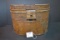 Vintage Metal Oval Hinged Canister; 13