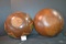 Vintage Munising 1938 Wooden Bowl (Has been painted) and Handpainted Woodcroft Bowl