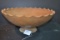 Large Handmade Scallop-Edged Fruit Bowl w/Footed Base; 16