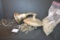 Vintage Silverplate Electric Ceiling Light w/Crystals
