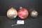 Group of 3 Vintage Glass Tree Ornaments