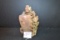 Vintage Handcarved Yellow-Colored Soapstone Vase; 7-1/2