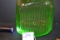 Vintage 1 Gallon Green Uranium Glass Flour Canister