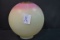 Vintage Yellow/Pink Globe Shade; 10