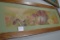 Vintage Oak Framed Print of Flowers; 40