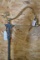 Vintage Floor Lamp w/Brass and Painted Green Stand