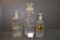 Group of 3 Assorted Sized Apothecary Jars w/Stoppers