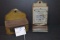 Pair of Vintage Tin Wall Mount Match Holders