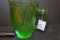 Vintage Green Uranium Glass Water Pitcher