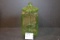 Vintage Green Uranium Glass Coffee/Sugar Canister