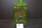Vintage Green Uranium Glass Coffee/Sugar Canister