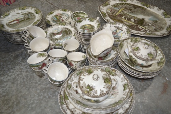Approx. 12 Place Settings of Johnson Brothers "The Friendly Village" including Dinner, Salad, Soup,