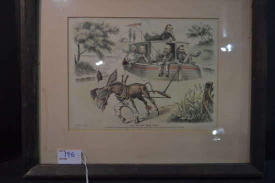 Framed "Puck" Political Print