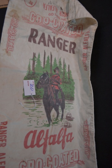 Vintage Ranger Brand Alfalfa Seed Sack