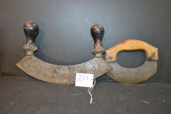 Vintage Butcher's Chopper by Osharbutter Rantzen No. 11 and Henry Disston & Sons Dough Cutter