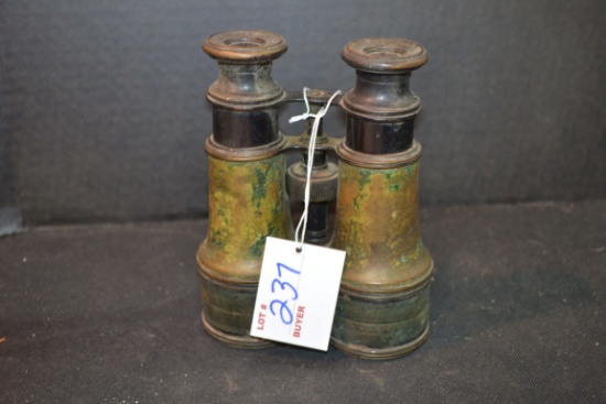 Pair of Vintage Brass Handled Binoculars by Lemaine Fab, Paris