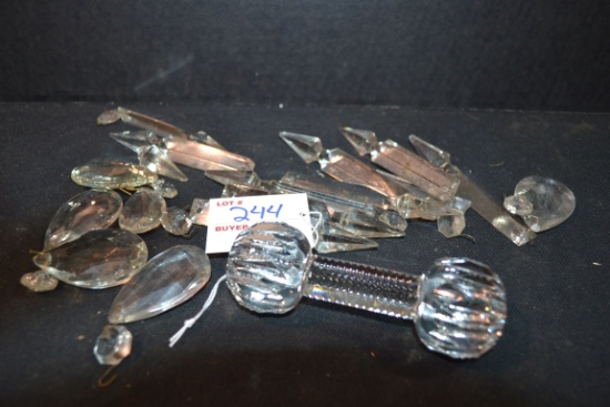 Group of Crystals and 1 Crystal Knife Rest