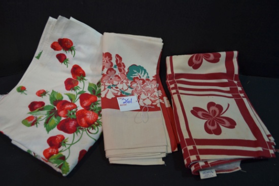 Group of 3 Vintage Tablecloths