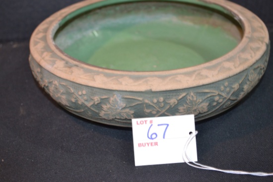 Vintage Unmarked Red Wing Stoneware Pottery Planter; 9"x2-1/2"