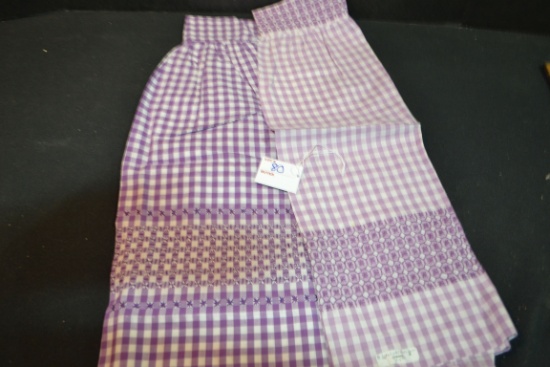 Pair of Vintage Purple Handmade Aprons
