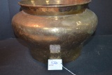 Large Pounded Brass Planter; 10