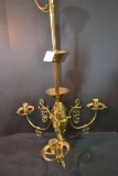 Brass 3-Arm Electric Ceiling Light Fixture; 35