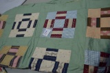 Vintage Twin Sized? 9-Square/Patch Quilt Top; Top Only