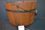 Vintage 2 Gallon Wood Water/Milk Bucket