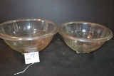 Pair of Hazel Atlas Clear Mixing Bowls