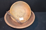 Pair of Vintage Wooden Bowls; One is Munising.